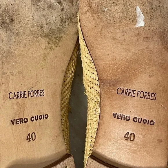Carrie Forbes loafers raffia 8.5 or EU 40 - Picture 10 of 10